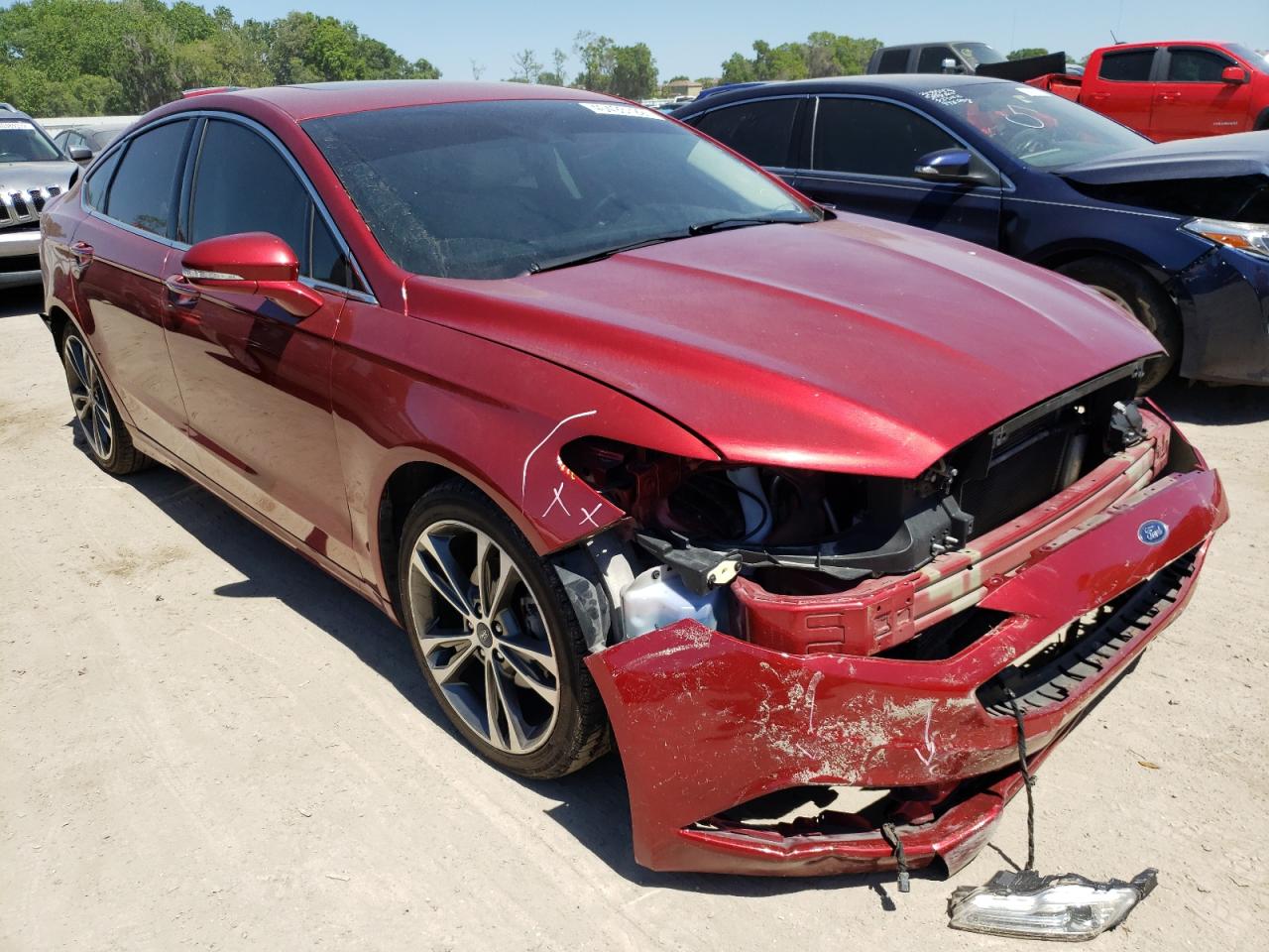 FORD FUSION TIT 2017 with VIN 3FA6P0K90HR154744 - Photo from auction
