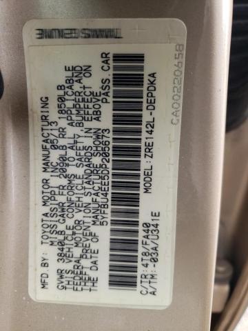 Photo 10 from auction – 2013 TOYOTA COROLLA BA with VIN 5YFBU4EE5DP205673