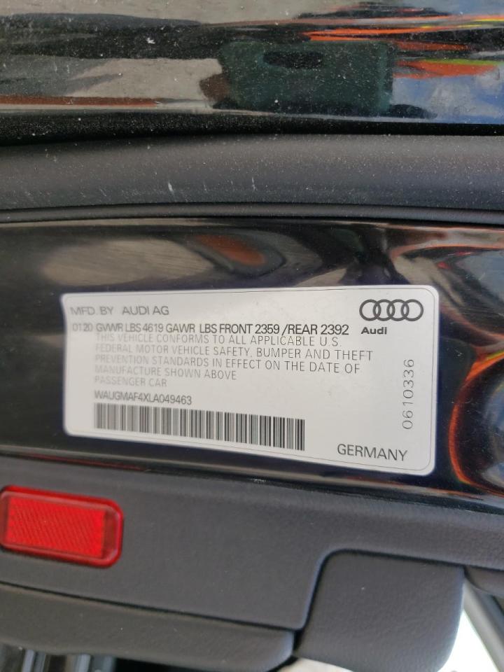 Photo 10 from auction – 2020 AUDI A4 PREMIUM with VIN WAUGMAF4XLA049463