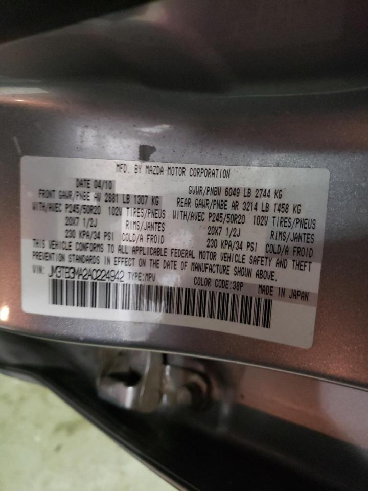 Photo 10 from auction – 2010 MAZDA CX-9 with VIN JM3TB3MA2A0224942