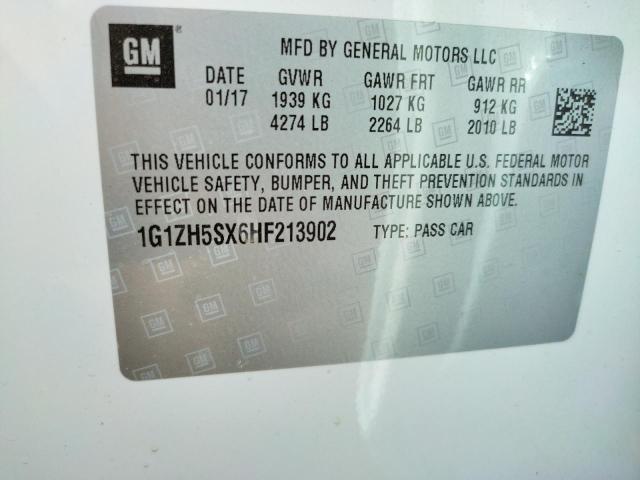 Photo 10 from auction – 2017 CHEVROLET MALIBU PRE with VIN 1G1ZH5SX6HF213902