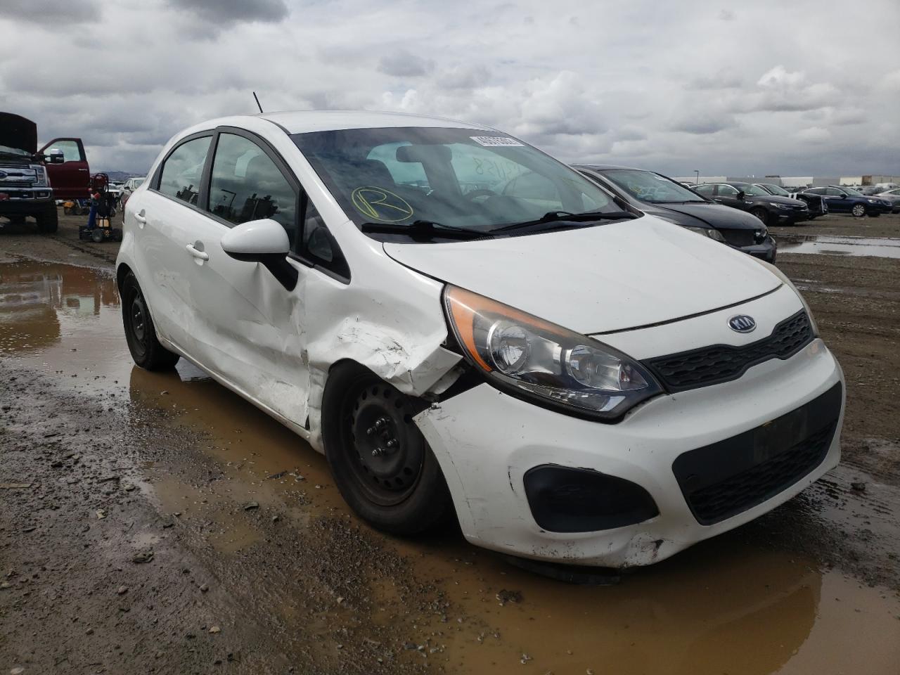KIA RIO LX 2013 with VIN KNADM5A34D6241460 - Photo from auction