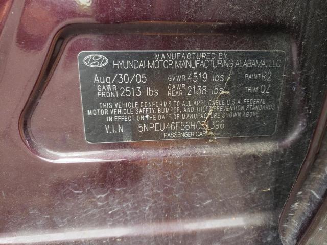 Photo 10 from auction – 2006 HYUNDAI SONATA GLS with VIN 5NPEU46F56H031396