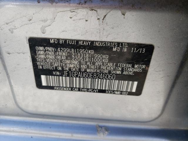 Photo 10 from auction – 2014 SUBARU IMPREZA SP with VIN JF1GPAU60E8246060