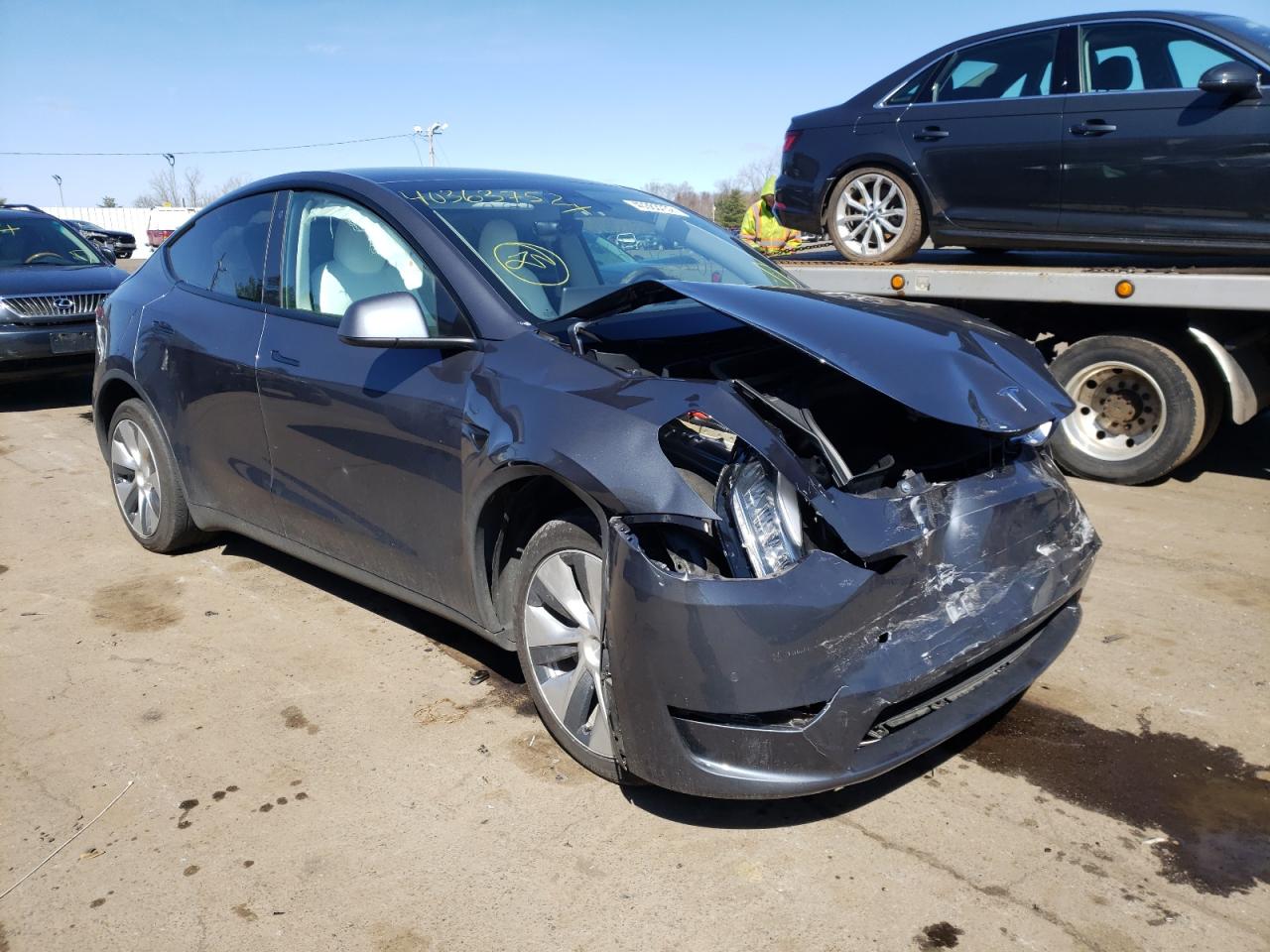 TESLA MODEL Y 2021 with VIN 5YJYGDEE1MF144836 - Photo from auction