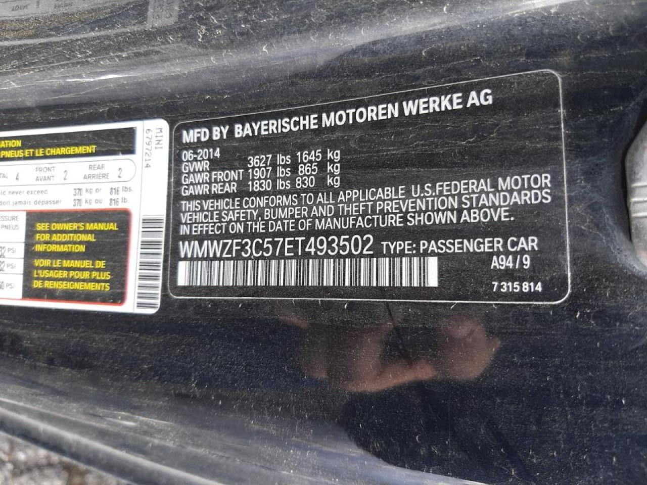 صورة رقم 10 من المزاد - 2014 MINI COOPER CLU مع VIN WMWZF3C57ET493502