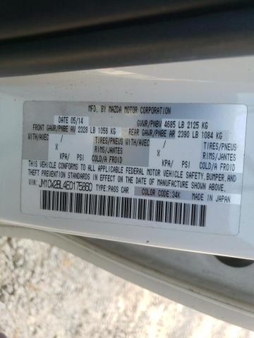 Photo 10 from auction – 2014 MAZDA 5 SPORT with VIN JM1CW2BL4E0175860