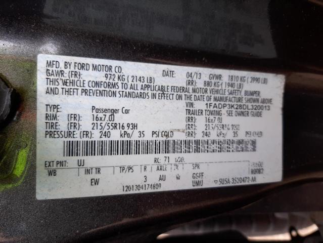 Photo 10 from auction – 2013 FORD FOCUS SE with VIN 1FADP3K28DL320013
