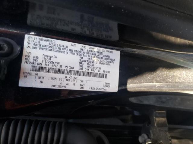 Photo 10 from auction – 2016 FORD FOCUS SE with VIN 1FADP3K23GL263871