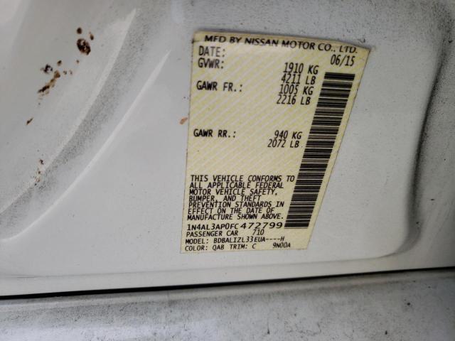 Photo 10 from auction – 2015 NISSAN ALTIMA 2.5 with VIN 1N4AL3AP0FC472799