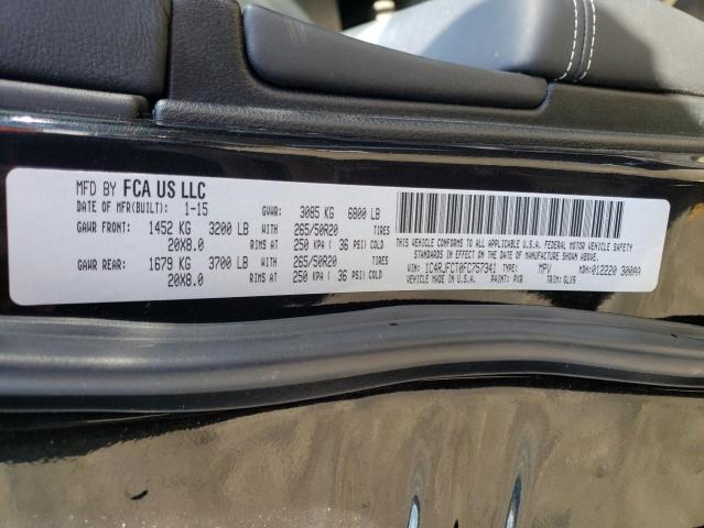 Photo 10 from auction – 2015 JEEP GRAND CHER with VIN 1C4RJFCT0FC757341
