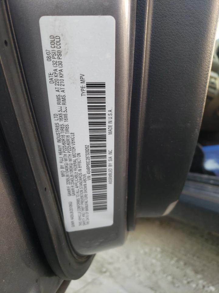 Photo 10 from auction – 2008 SUBARU OUTBACK with VIN 4S4BP60C287328262
