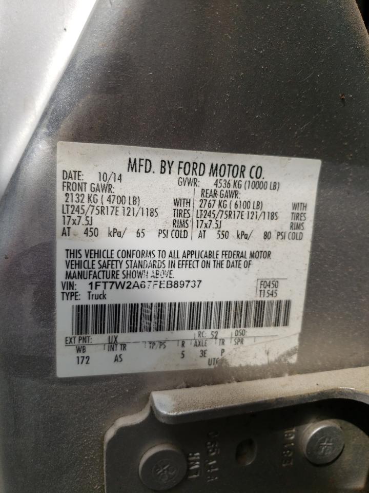 Photo 10 from auction – 2015 FORD F250 SUPER with VIN 1FT7W2A67FEB89737