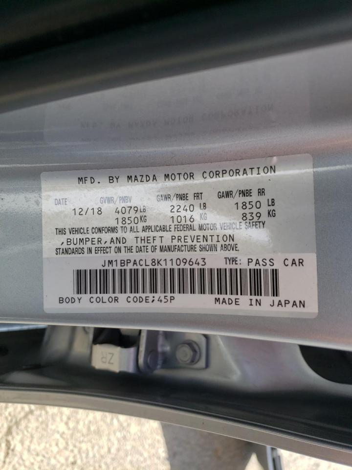Photo 10 from auction – 2019 MAZDA 3 PREFERRE with VIN JM1BPACL8K1109643