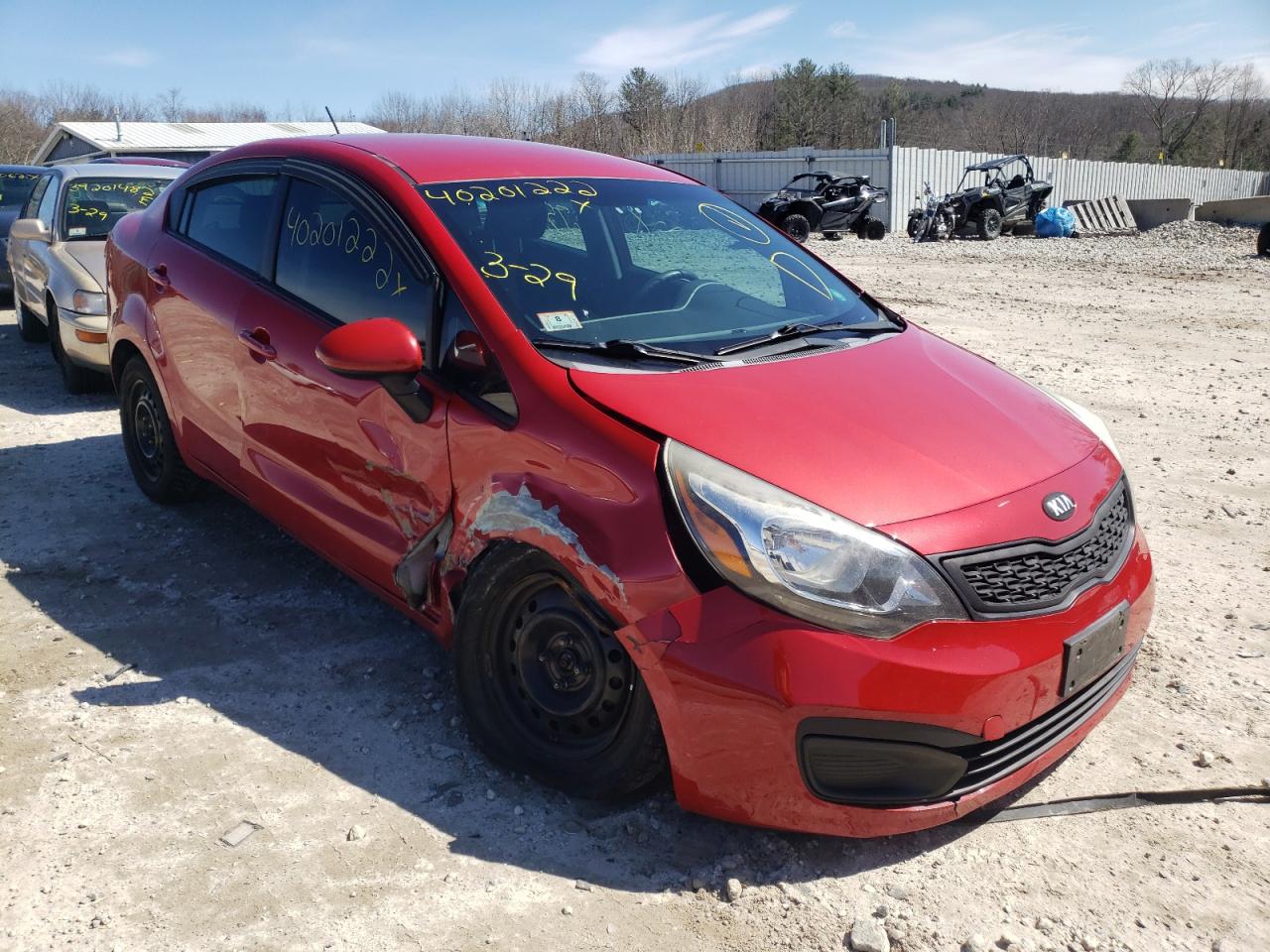 KIA RIO EX 2013 with VIN KNADN4A35D6146834 - Photo from auction
