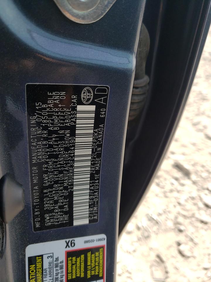 Photo 10 from auction – 2015 TOYOTA COROLLA L with VIN 2T1BURHE3FC464190