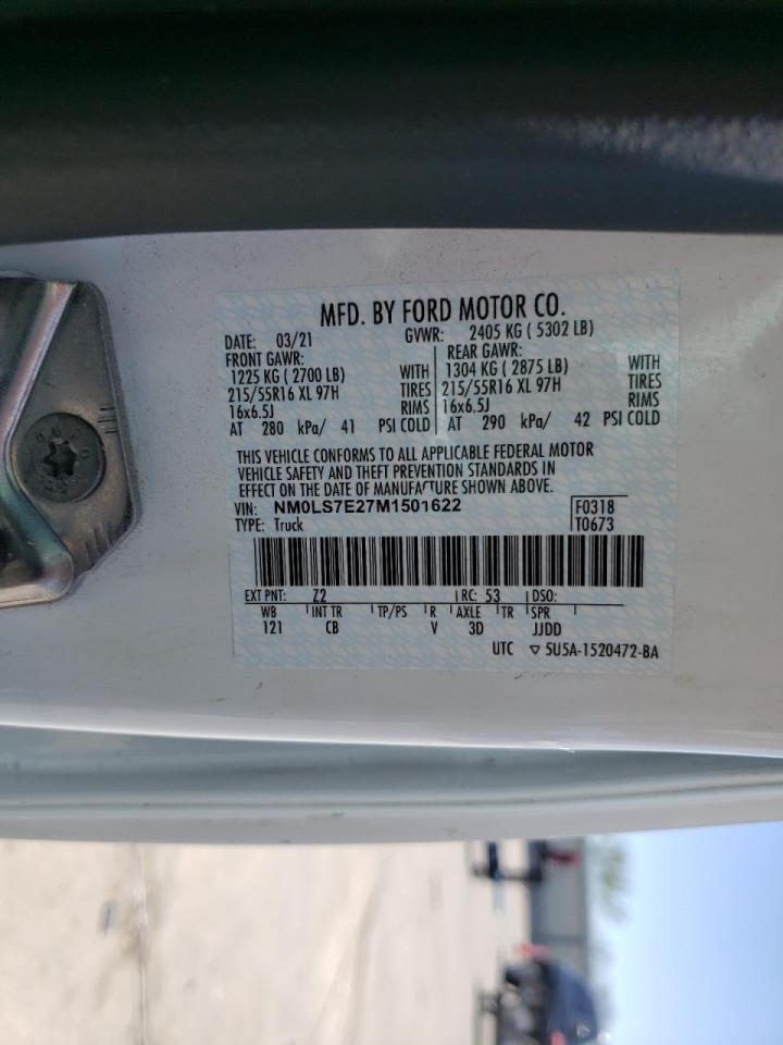 Photo 10 from auction – 2021 FORD TRANSIT CO with VIN NM0LS7E27M1501622