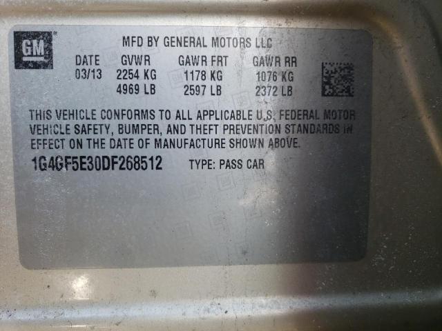 Photo 10 from auction – 2013 BUICK LACROSSE P with VIN 1G4GF5E30DF268512