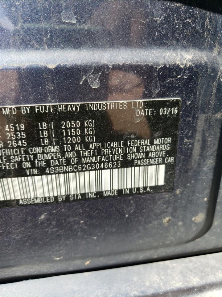 Photo 10 from auction – 2016 SUBARU LEGACY 2.5 with VIN 4S3BNBC62G3046623