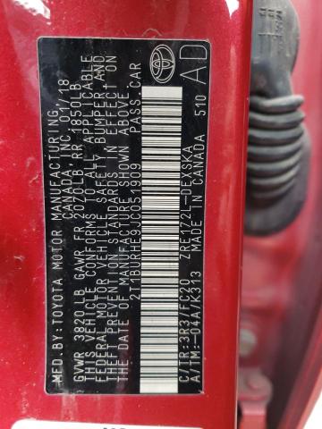 Photo 10 from auction – 2018 TOYOTA COROLLA L with VIN 2T1BURHE9JC051909