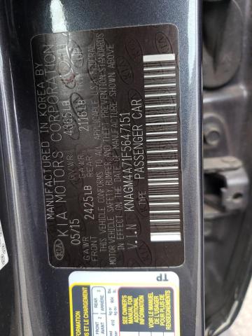 Photo 10 from auction – 2015 KIA OPTIMA LX with VIN KNAGM4A71F5647151