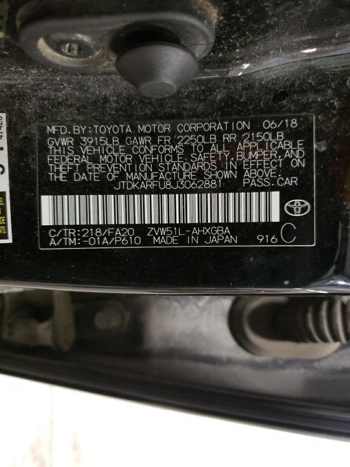 Photo 10 from auction – 2018 TOYOTA PRIUS with VIN JTDKARFU8J3062881