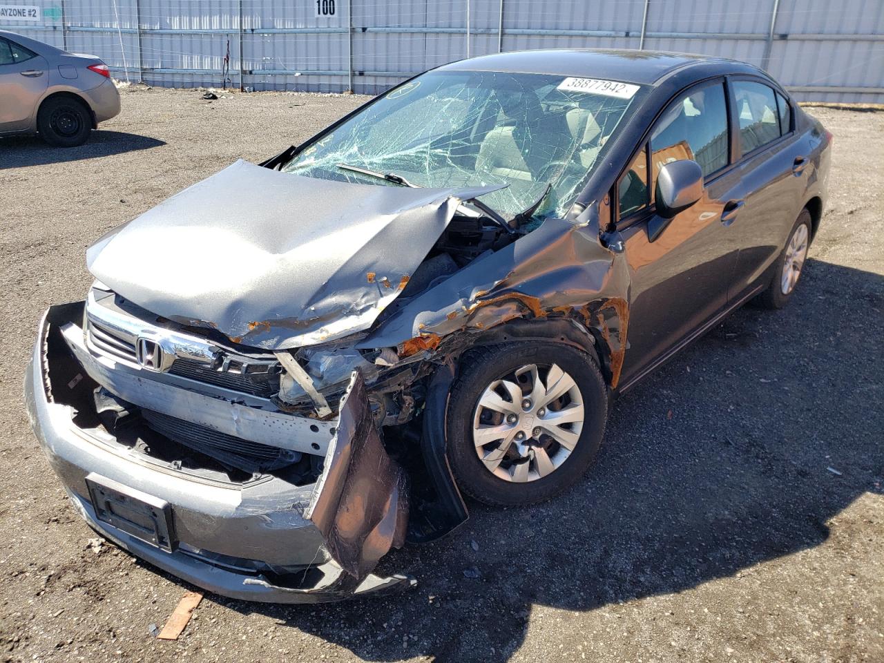 Photo 2 from auction – 2012 HONDA CIVIC LX with VIN 2HGFB2F47CH023819