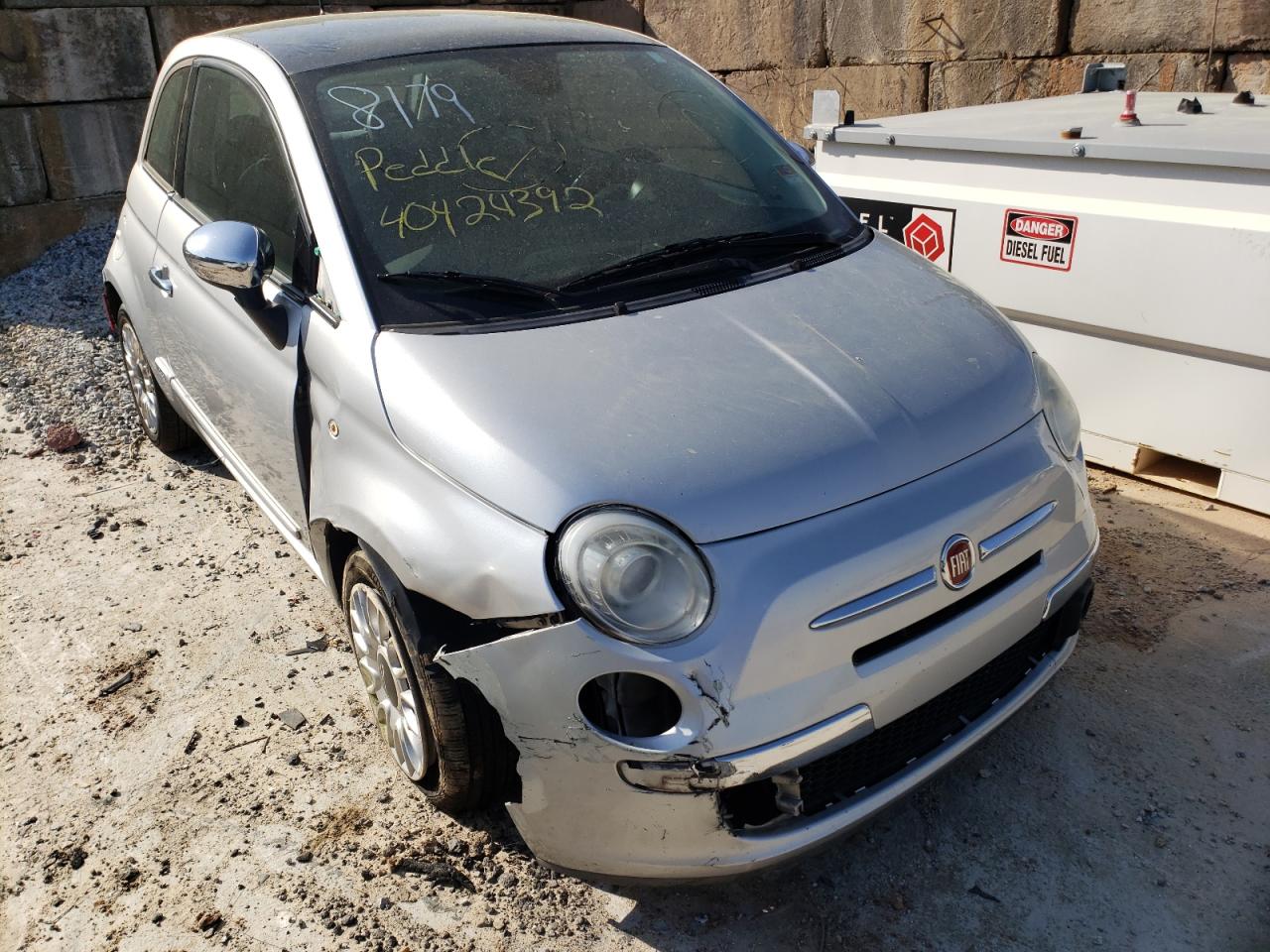 FIAT 500 LOUNGE 2012 with VIN 3C3CFFCR0CT118179 - Photo from auction