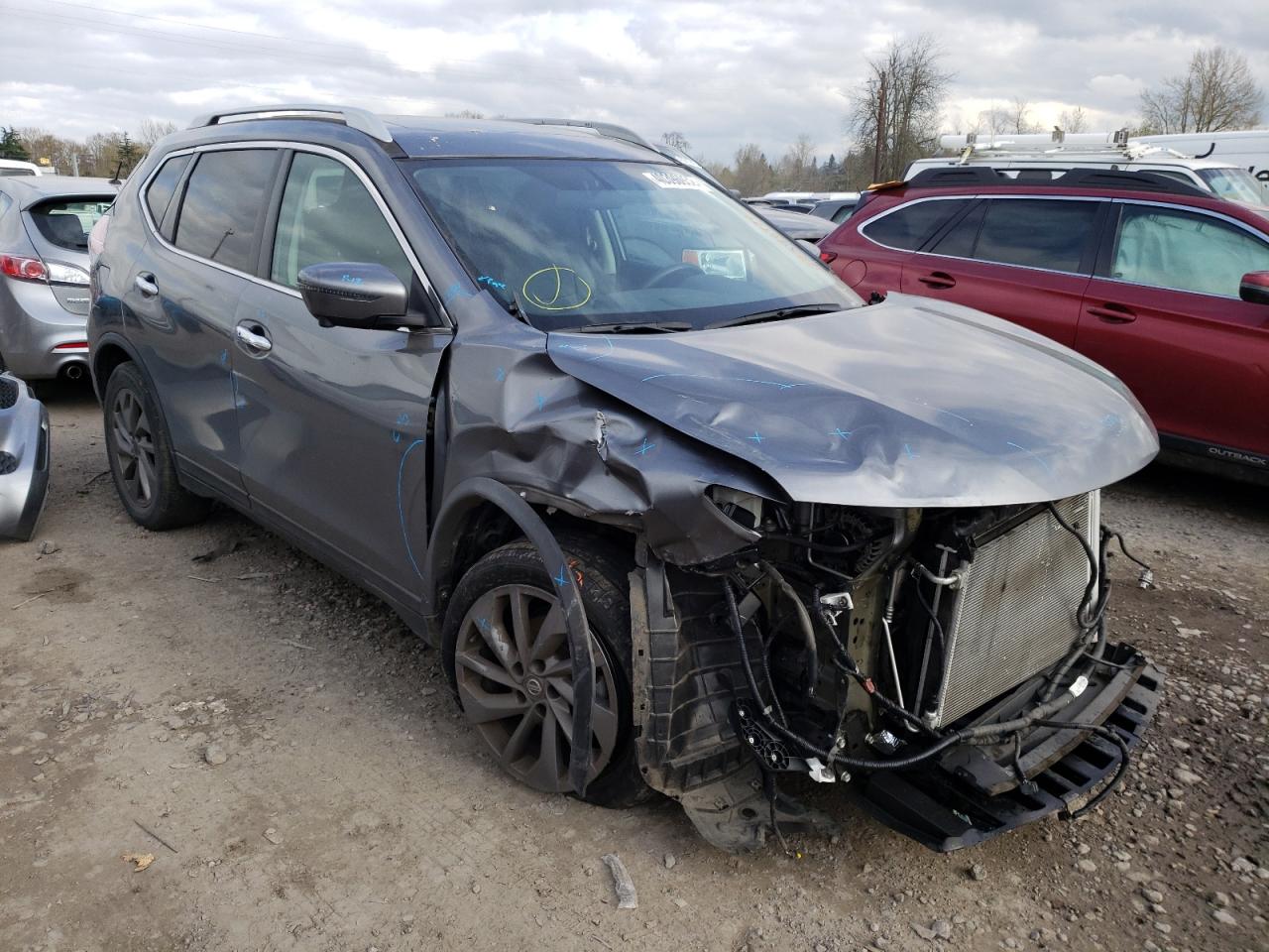 NISSAN ROGUE S 2016 with VIN 5N1AT2MT3GC871510 - Photo from auction