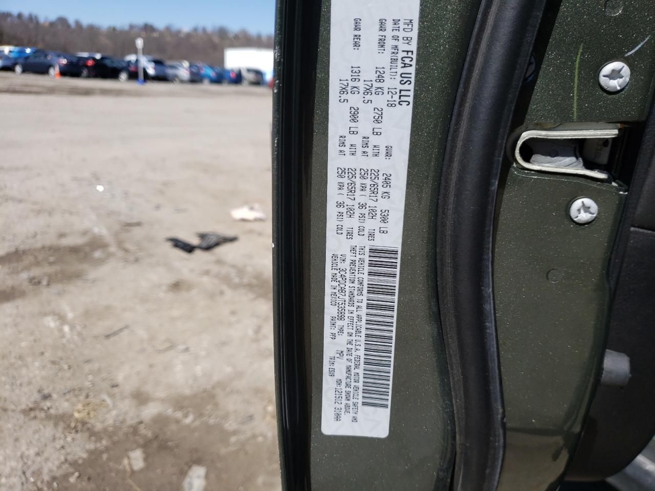 Photo 10 from auction – 2018 DODGE JOURNEY SE with VIN 3C4PDCAB7JT535898