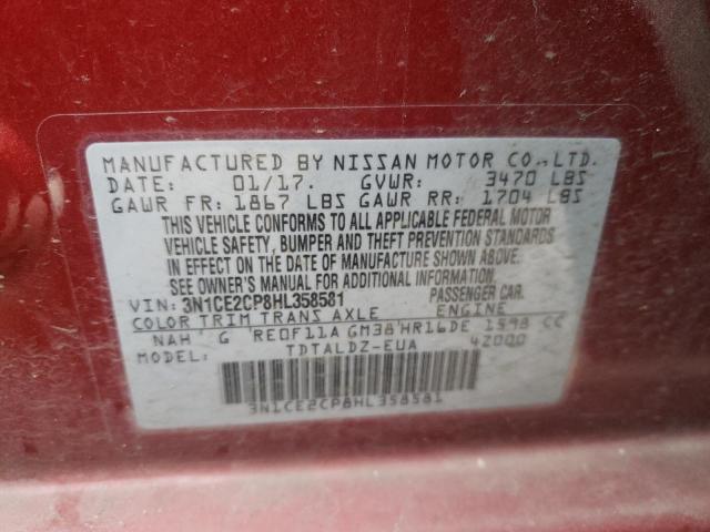 Photo 10 from auction – 2017 NISSAN VERSA NOTE with VIN 3N1CE2CP8HL358581
