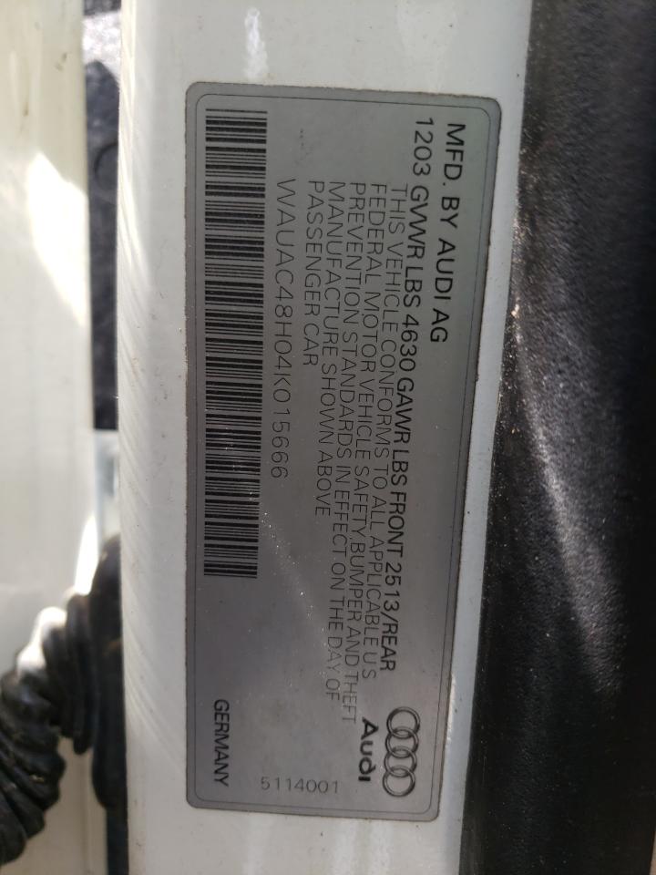 Photo 10 from auction – 2004 AUDI A4 with VIN WAUAC48H04K015666
