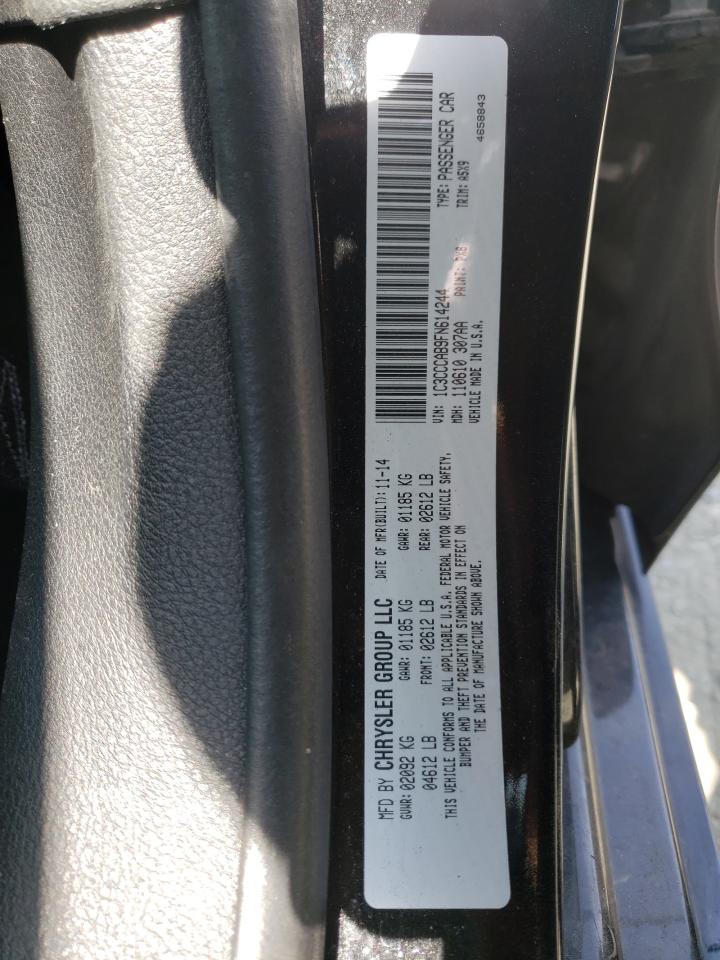Photo 10 from auction – 2015 CHRYSLER 200 LIMITE with VIN 1C3CCCAB9FN614244