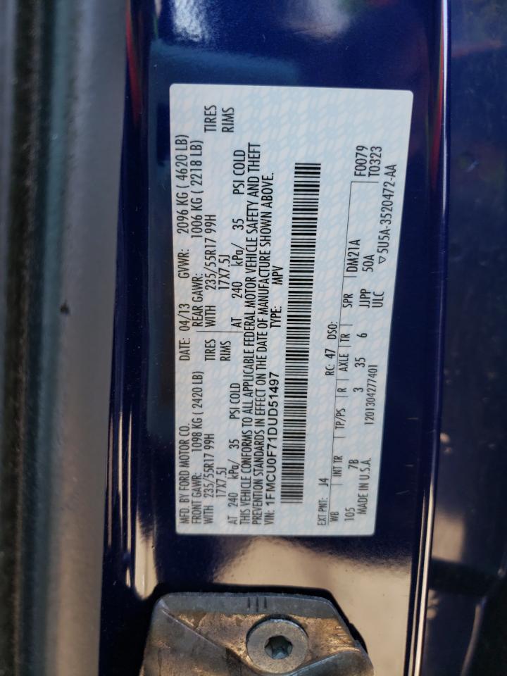 Photo 10 from auction – 2013 FORD ESCAPE S with VIN 1FMCU0F71DUD51497