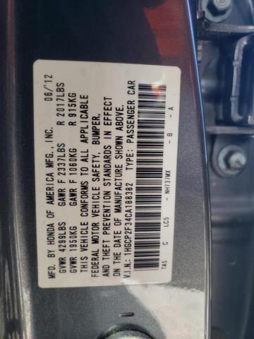 Photo 10 from auction – 2012 HONDA ACCORD LX with VIN 1HGCP2F34CA188382