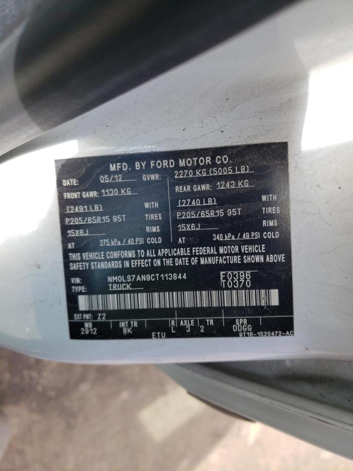 Photo 10 from auction – 2012 FORD TRANSIT CO with VIN NM0LS7AN9CT113844