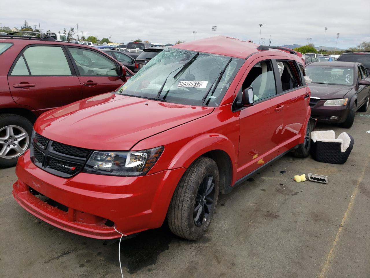 Photo 2 from auction – 2020 DODGE JOURNEY SE with VIN 3C4PDCAB5LT271891