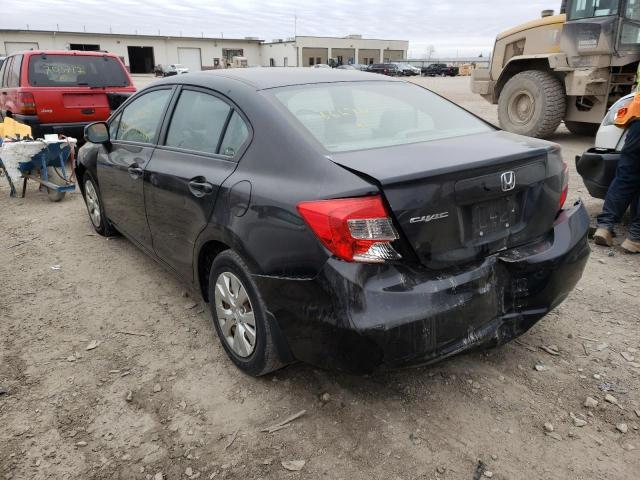 Photo 3 from auction – 2012 HONDA CIVIC LX with VIN 19XFB2F57CE066690