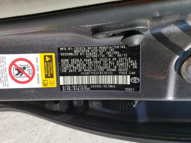 Photo 10 from auction – 2015 TOYOTA CAMRY LE with VIN 4T4BF1FK4FR510134