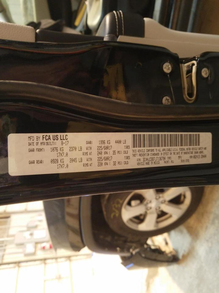 Photo 10 from auction – 2018 JEEP COMPASS LA with VIN 3C4NJCBB7JT136794