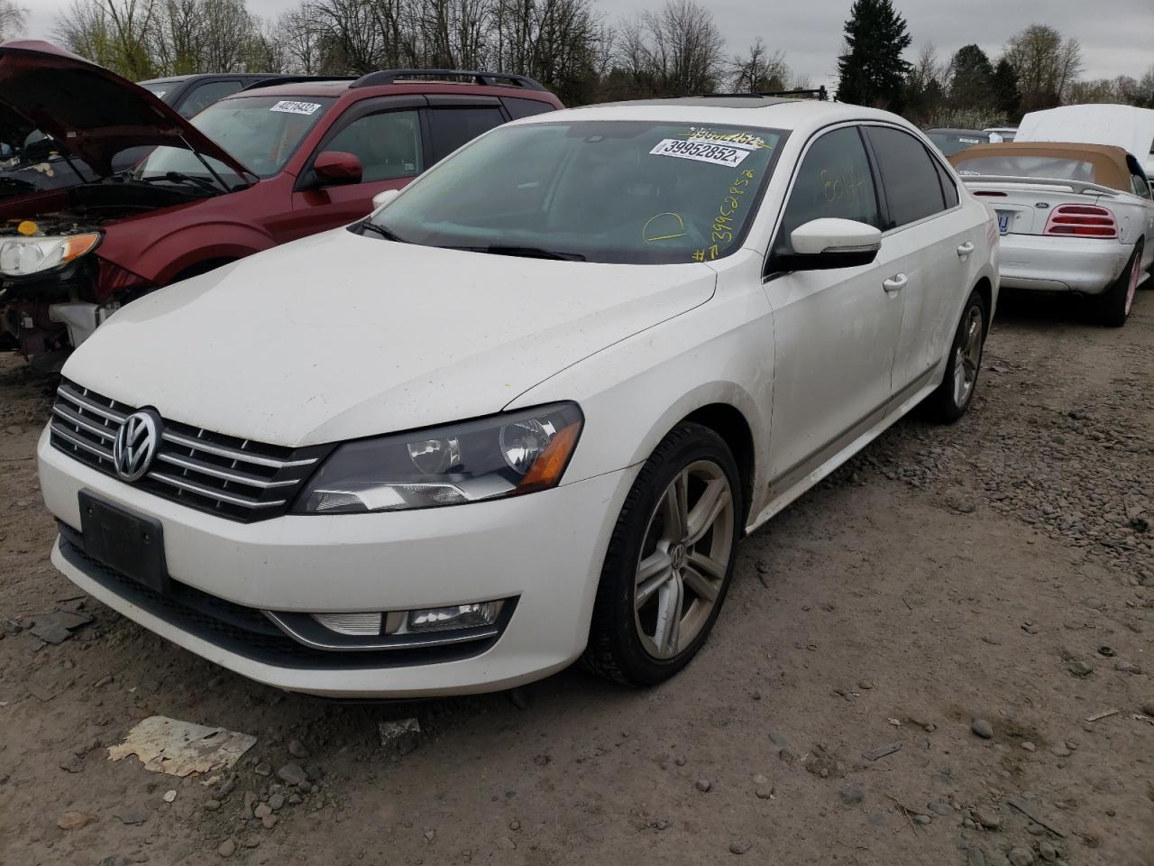 Photo 2 from auction – 2014 VOLKSWAGEN PASSAT SE with VIN 1VWBN7A38EC102273