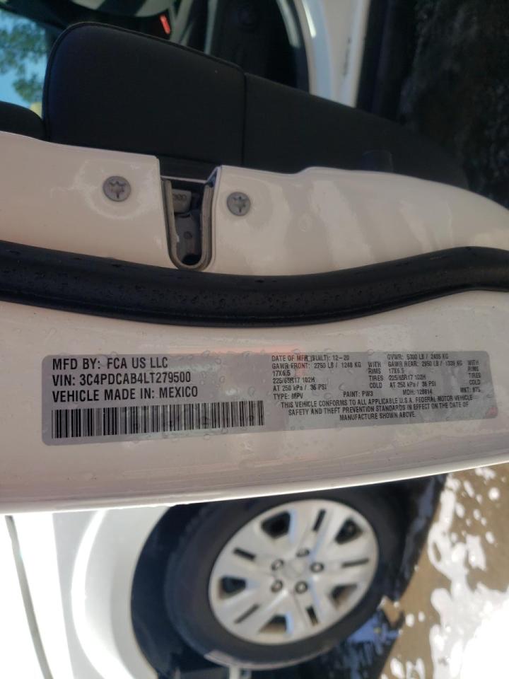Photo 10 from auction – 2020 DODGE JOURNEY SE with VIN 3C4PDCAB4LT279500