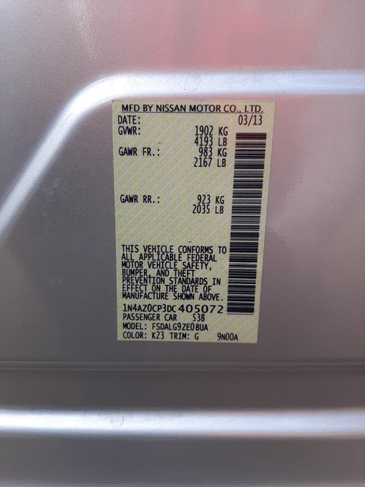 Photo 10 from auction – 2013 NISSAN LEAF S with VIN 1N4AZ0CP3DC405072