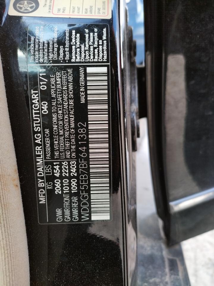 Photo 10 from auction – 2011 MERCEDES-BENZ C 300 with VIN WDDGF5EB7BF641382