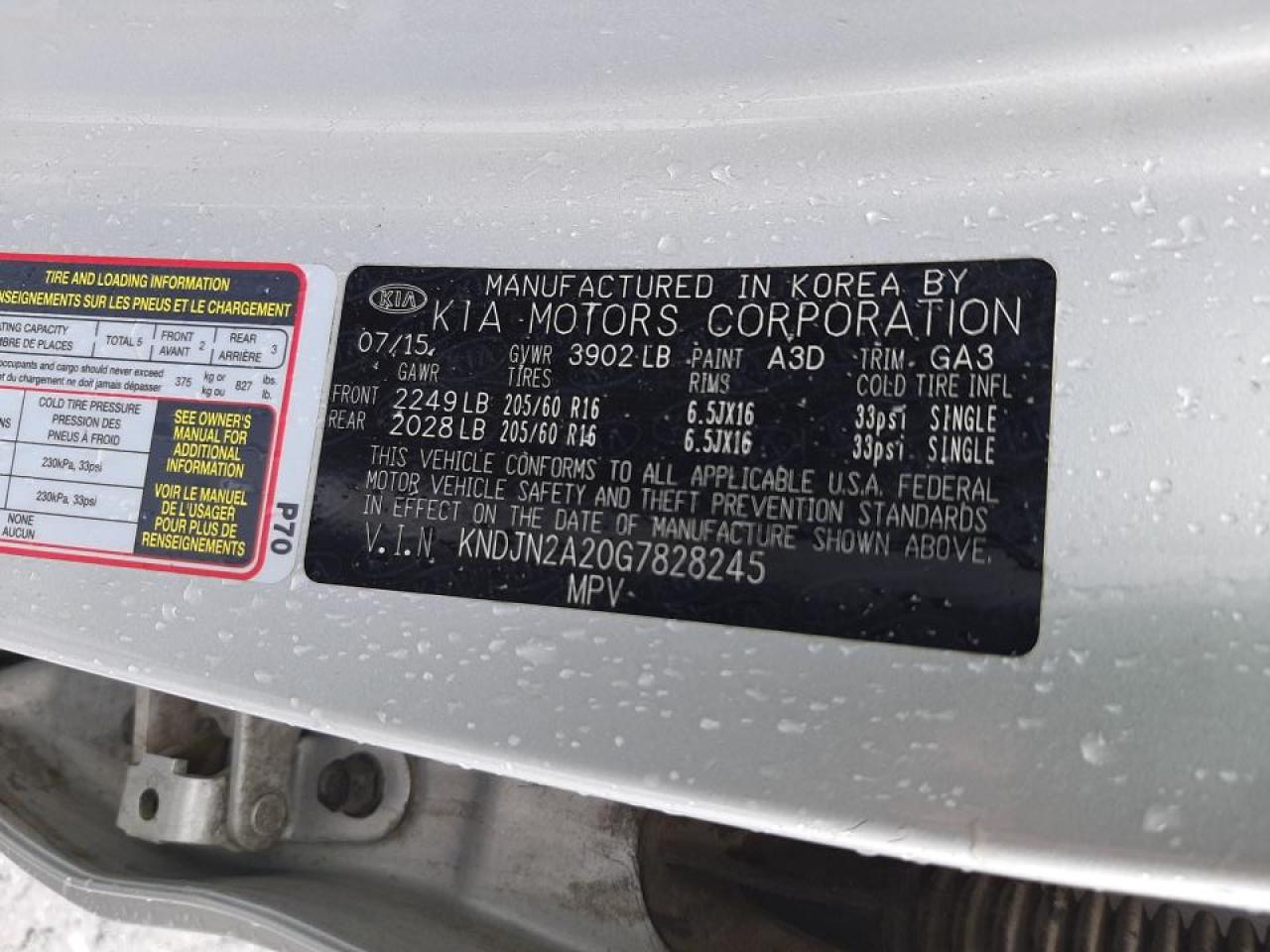 Photo 10 from auction – 2016 KIA SOUL with VIN KNDJN2A20G7828245