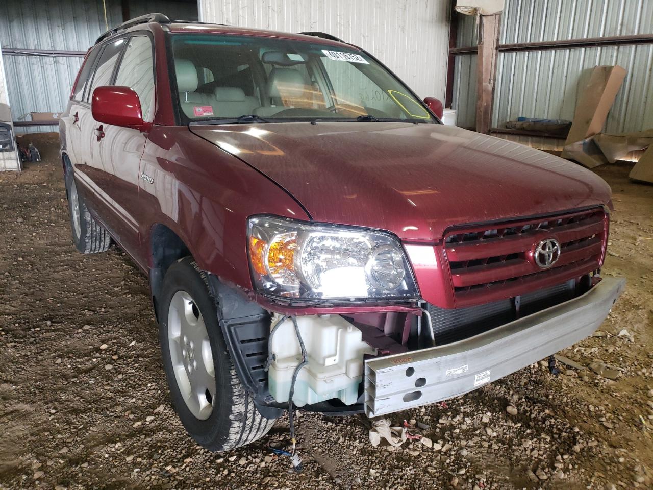 TOYOTA HIGHLANDER 2005 مع رقم تعريف المركبة JTEEP21A950068515 - صورة من المزاد