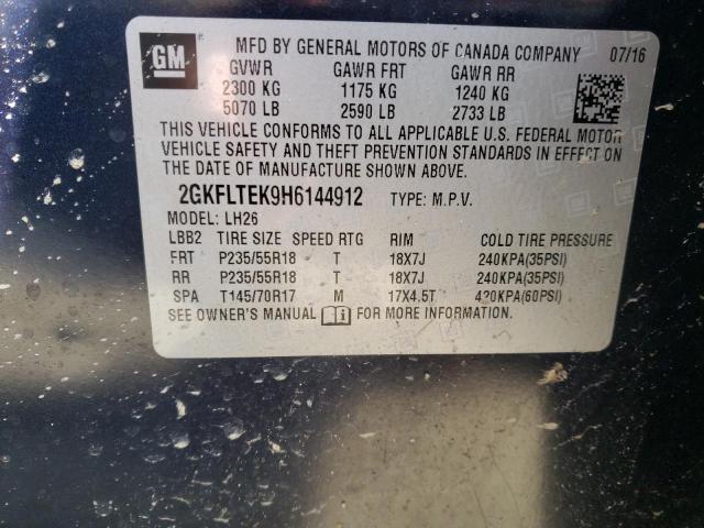 Photo 10 from auction – 2017 GMC TERRAIN SL with VIN 2GKFLTEK9H6144912