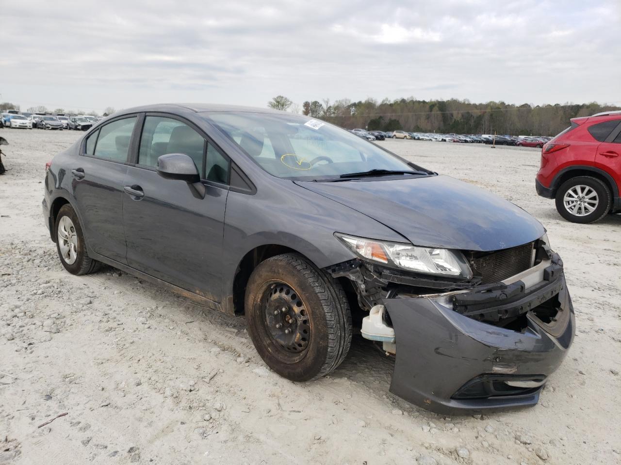 HONDA CIVIC LX 2013 with VIN 19XFB2F53DE081639 - Photo from auction