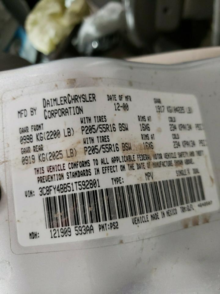 Photo 10 from auction – 2001 CHRYSLER PT CRUISER with VIN 3C8FY4BB51T592801