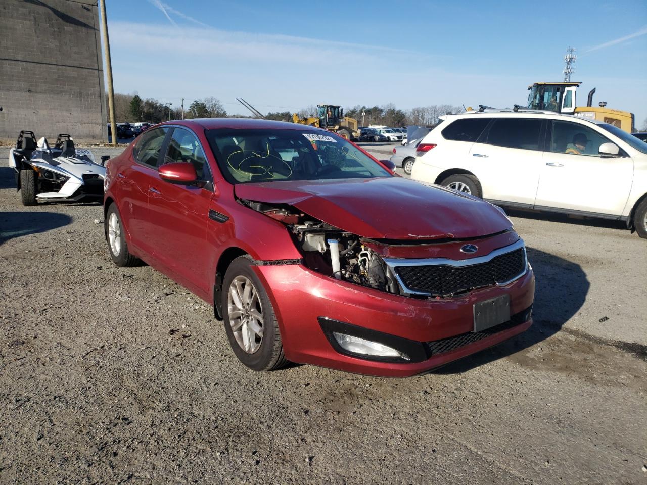 KIA OPTIMA LX 2013 with VIN 5XXGM4A71DG247179 - Photo from auction
